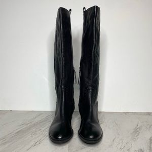 Sam Edelman Prina Black Leather Riding Boot 8N